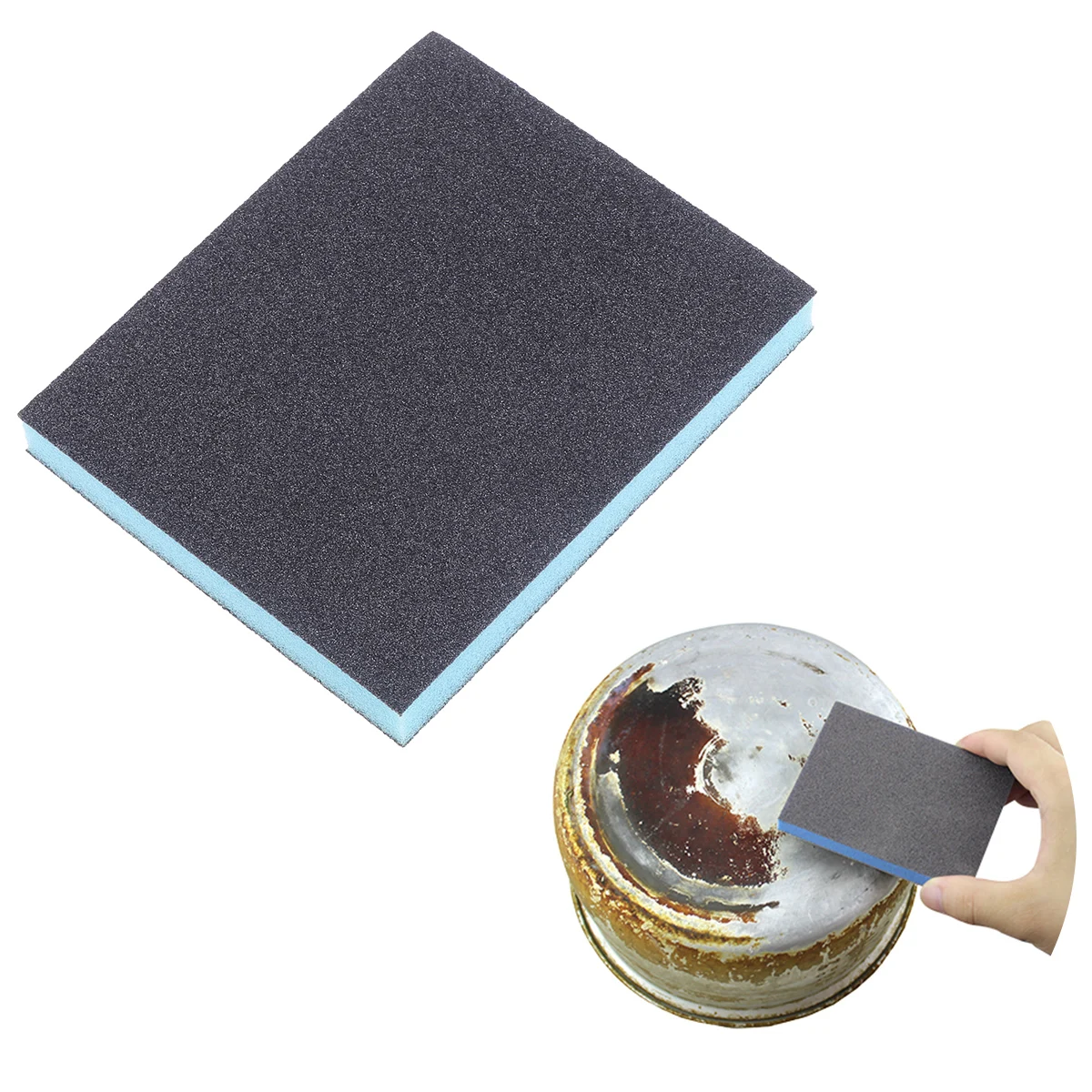 1 шт. карборунд наждачные губки для очистки скрубберов кухни бытовой (синий)|Губки