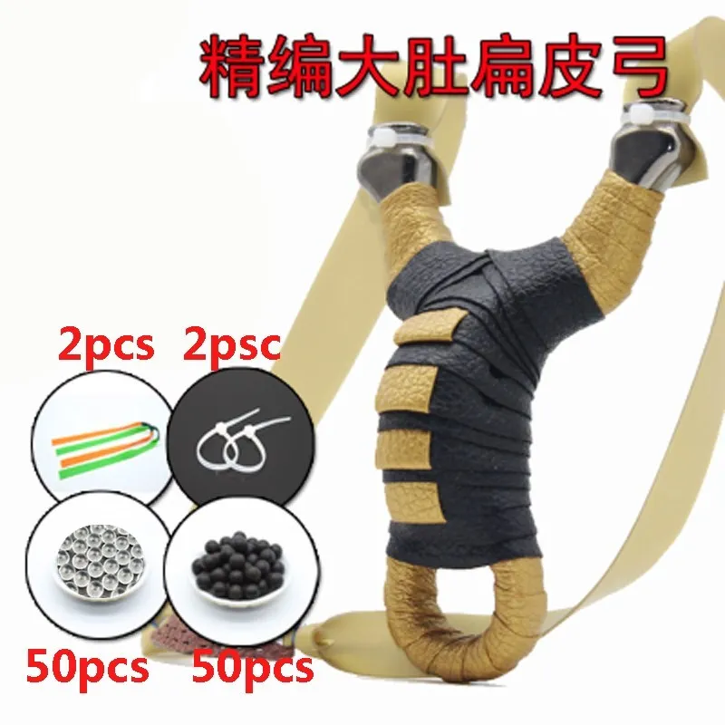 Outdoor Hunting Camping Leather zinc alloy Slingshot Catapult Bow Kit Accessories Powerful pocket slingshot | Спорт и развлечения