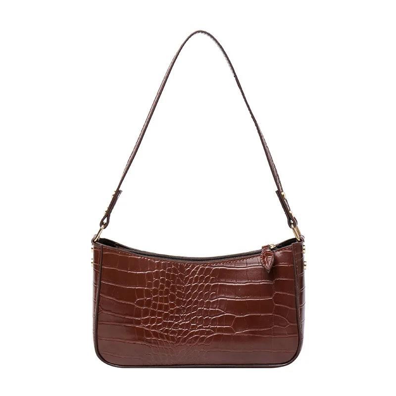 

2020 new female bag small bag crocodile pattern shoulder bag Korean casual used armpit bag messenger bag handbag female