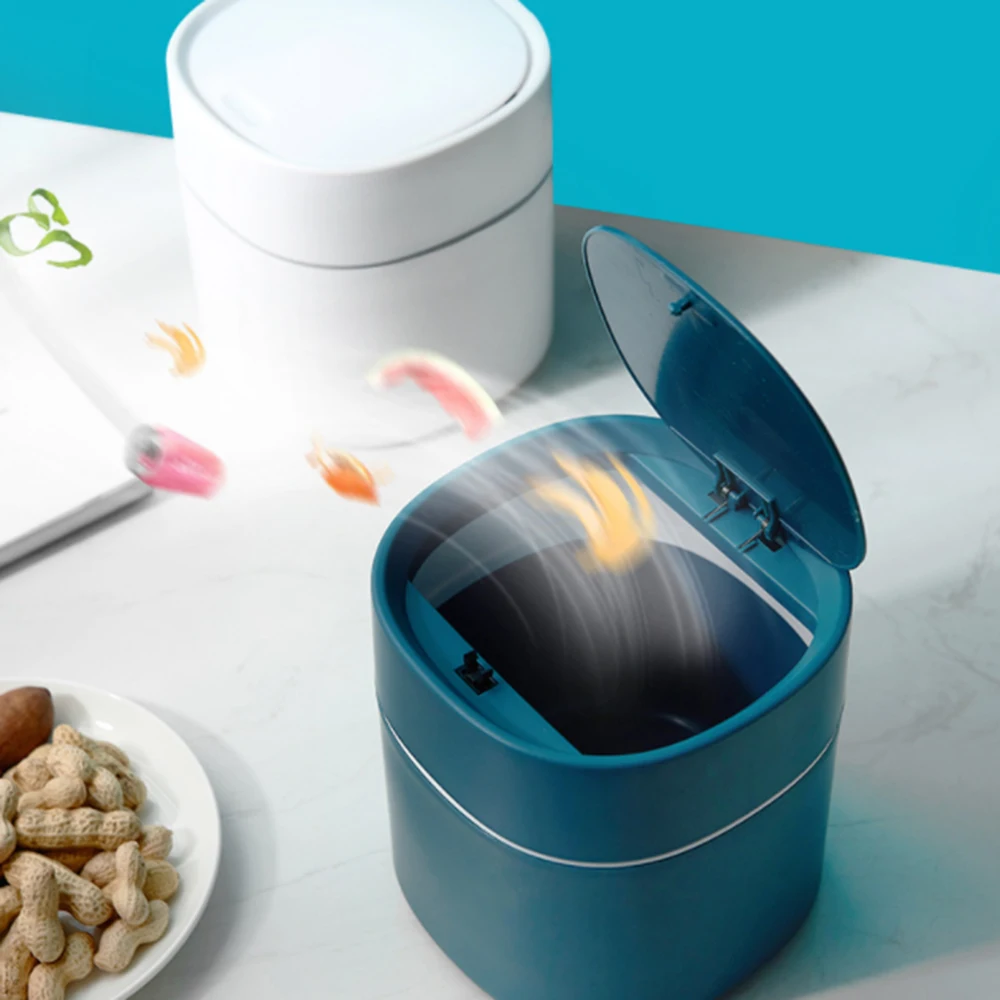 

Multifunctional Trash Can Home Car Storage Bucket Accessories With Lid Garbage Bin Living Room Office