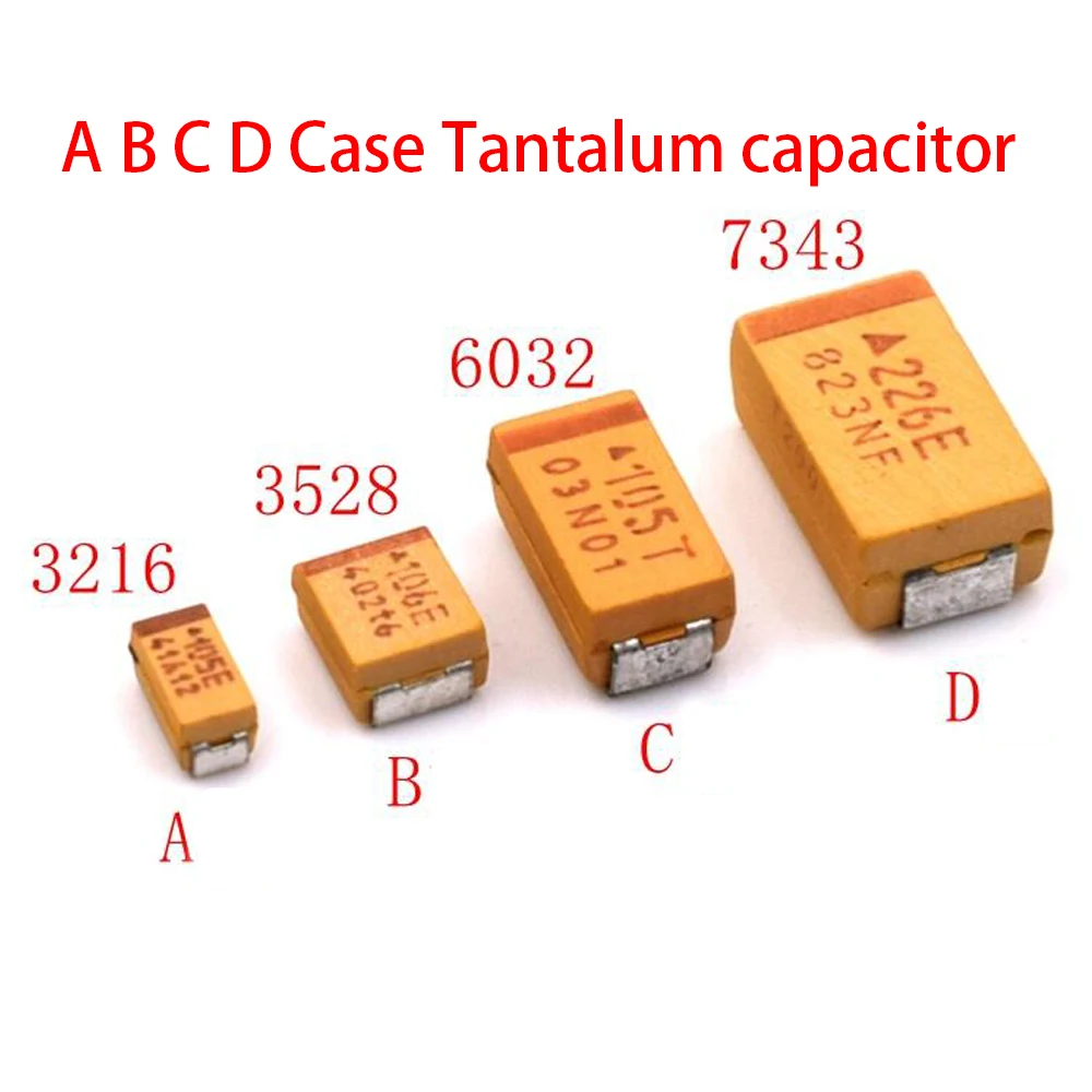 10 шт. A/B/C/D чехол танталовый конденсатор с алюминиевой крышкой 6V 10V 16V алюминиевая