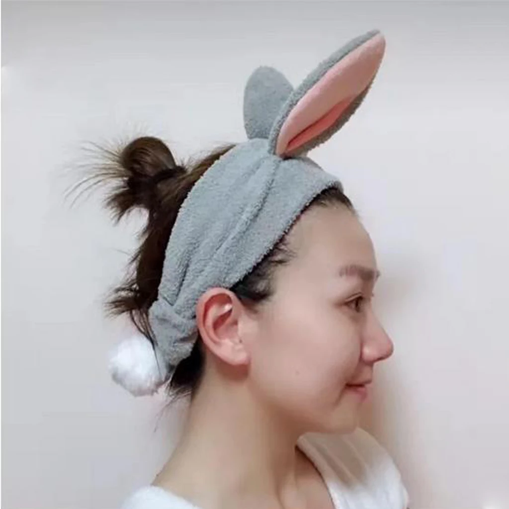 Ободок для волос с кроличьими ушками мягкий | Красота и здоровье