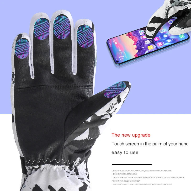 

Adult Kids Ski Glove Waterproof Snowboard Gloves Windproof Motorcycle Bike Cycling Riding Winter Gloves Unisex
