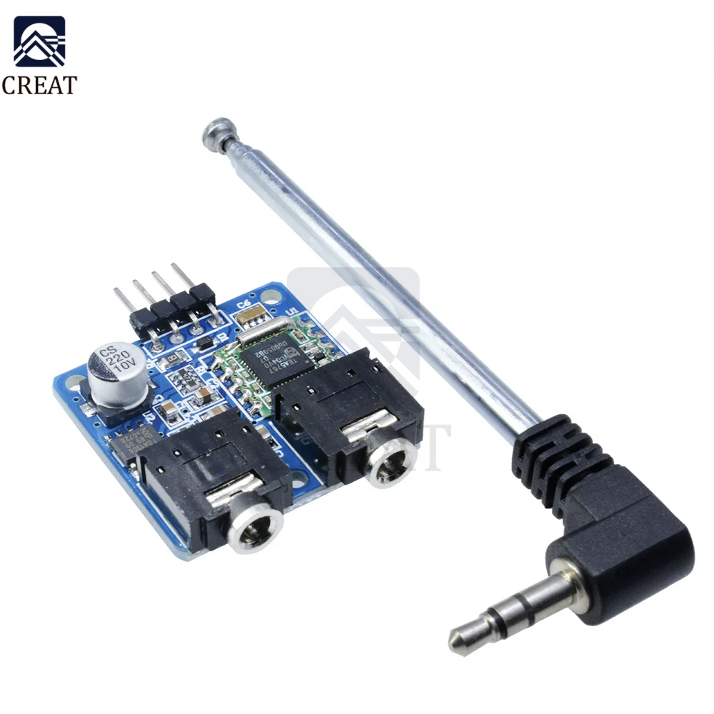 Радиомодуль TEA5767 для Arduino 76-108 МГц с антенной | Электронные компоненты и