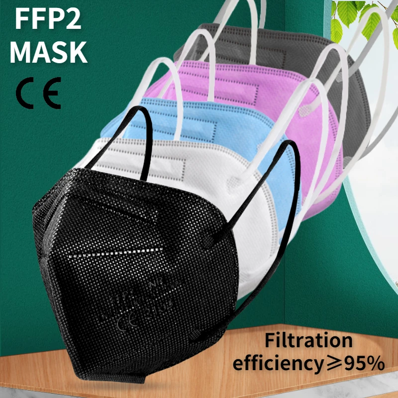 

Approved FFP2 Masks KN95 Face Mask FFP2MASK Adults Masque ffp 2 Protection mascherine ffp2 mascarillas fpp2 Homologada europea