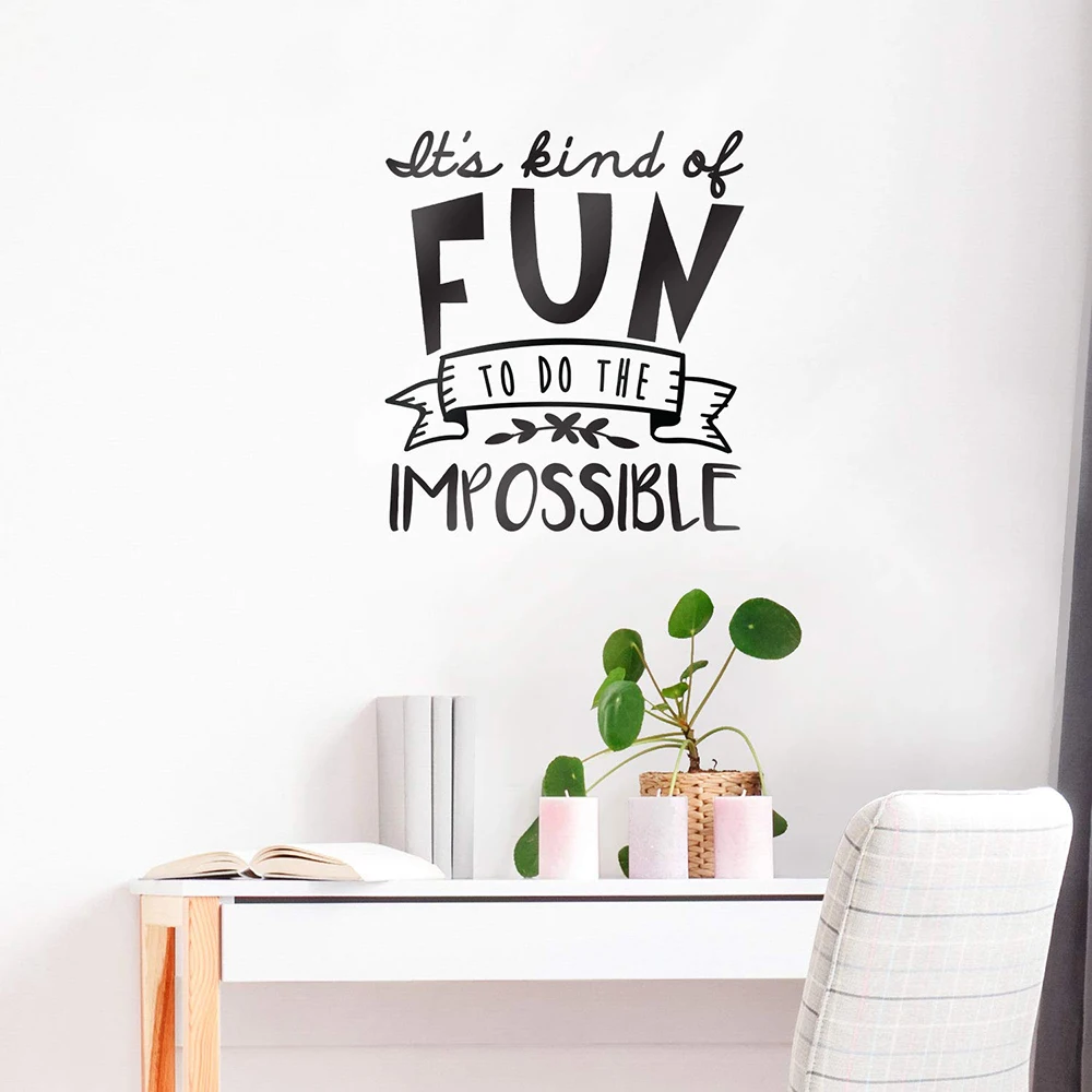 

Lovely Fun Impossible Vinyl Wall Sticker Home Decor Stikers for Living Room Company School Office Decoration Decoration