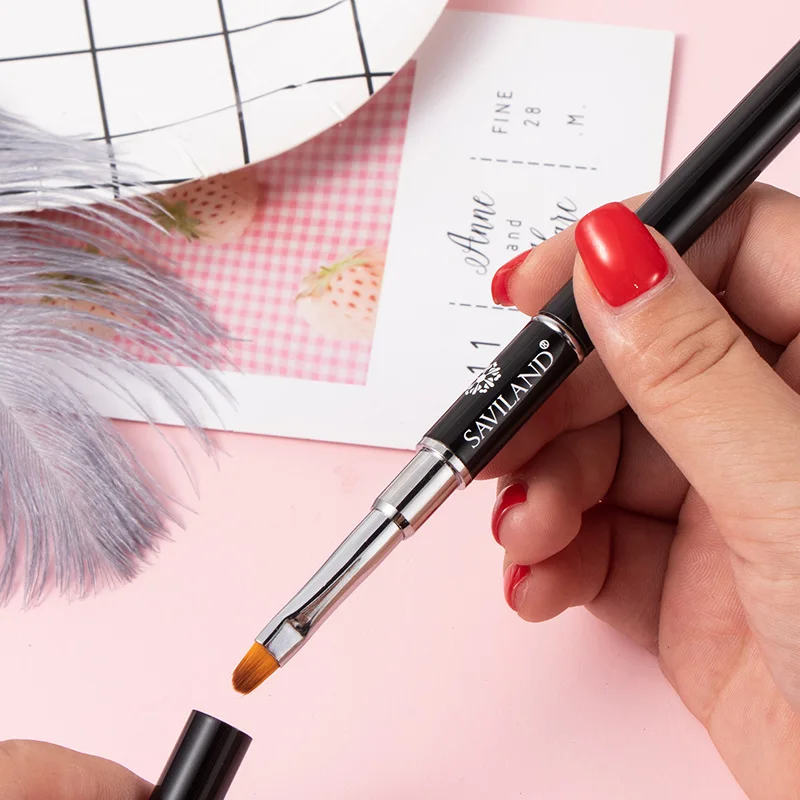 Кисточка для ногтей SAVILAND 2 в 1 двойная ручка УФ гель акриловые наконечники быстрый