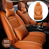 muchkey custom car seat cover luxury pu leather 2pcs front car seat cushion 99 car model universal