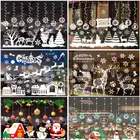 Рождественские наклейки на окна, Санта-Клаус, снежинка, украшение на стену, Рождественское украшение для дома, 2020, рождественские украшения, Navidad Nata