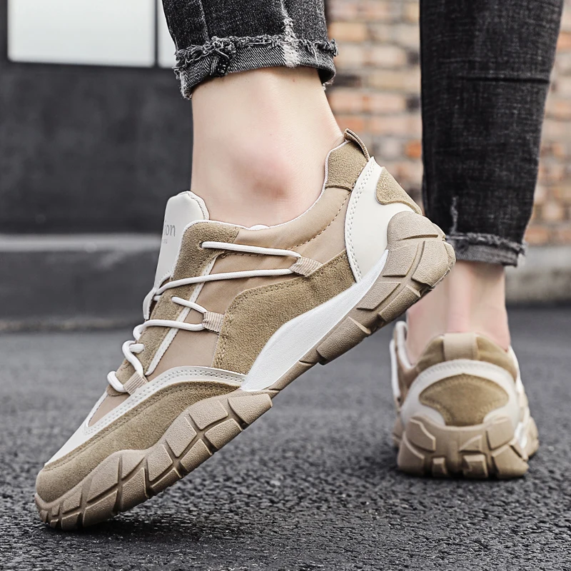 

New Designer Casual Shoes Men's Trend Sneakers Fashion 2021 Spring Outdoor Walking Sport Shoes Lace Up Comfort Breathable Flats