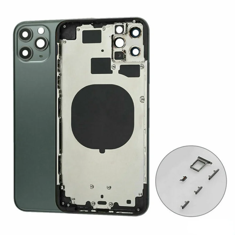 

For iPhone X XR XS MAX 11 Pro Max Battery Back Cover + Middle Chassis Frame + SIM Tray+Side Key Parts Rear Housing Case Assembly