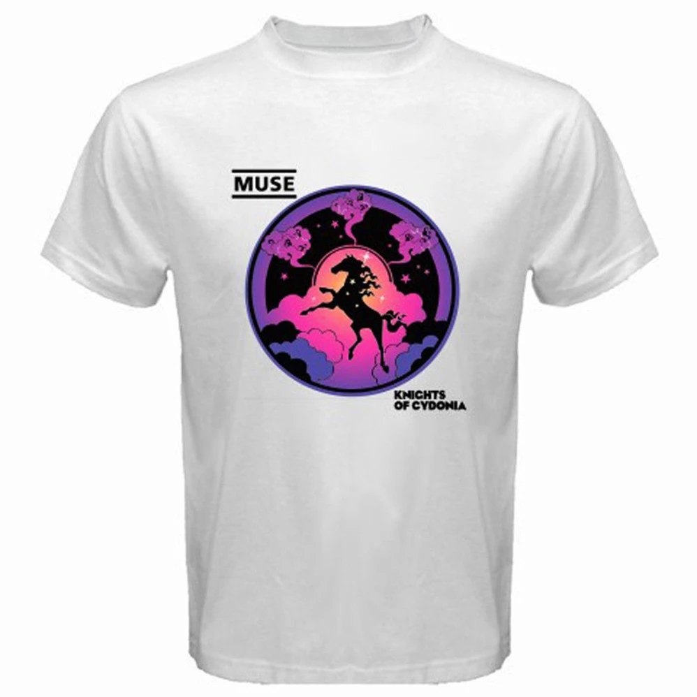 Новинка белая мужская футболка Muse Knights Of Cydonia рок группа размер S M L XL 2XL 3XL