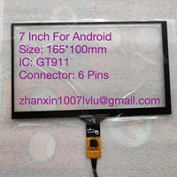 new 7 inch 6 pins touch screen glass digitizer qt 0155 fpc 165100mm jr 005 gt911 for variety android car radio navigation