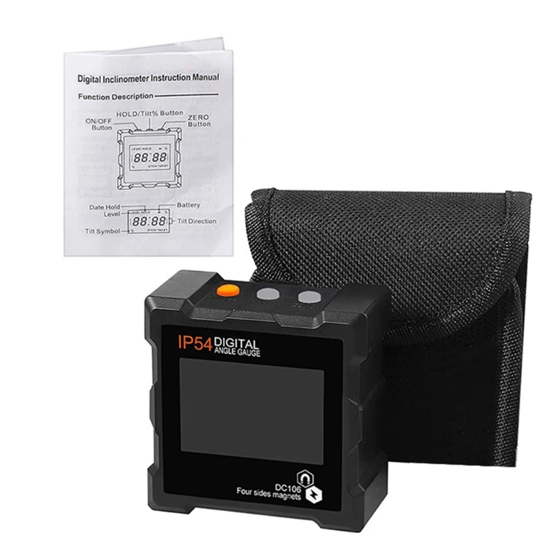 

T3EC Angle Meter Precision Digital Protractor Inclinometer Level Box Digital Angle