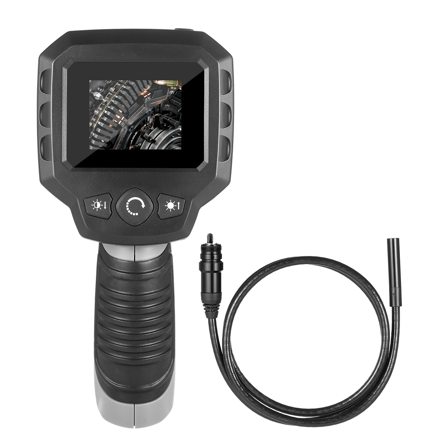 

Handheld 2.4" LCD Industrial Endoscope Borescope with 2.4-inch Screen 4 LED Lights Inspection Camera Handheld Display Unit
