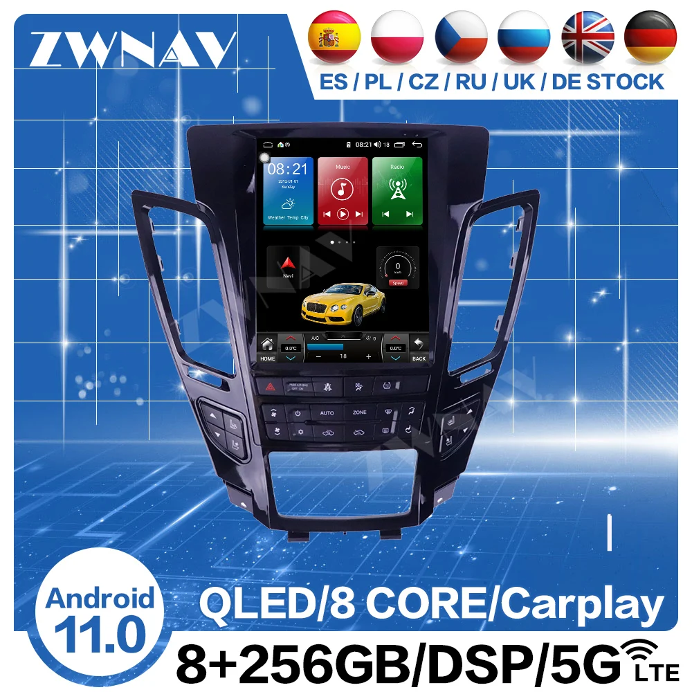 

Tesla Screen Android Player For Cadillac CTS 2007 2008 2009 2010 2011 2012 GPS Navi Video Audio Stereo Radio Receiver Head Unit