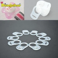 1pcs baby dummy pacifier holder clip adapter for mam button silicone clear blueorange ring color a3o2