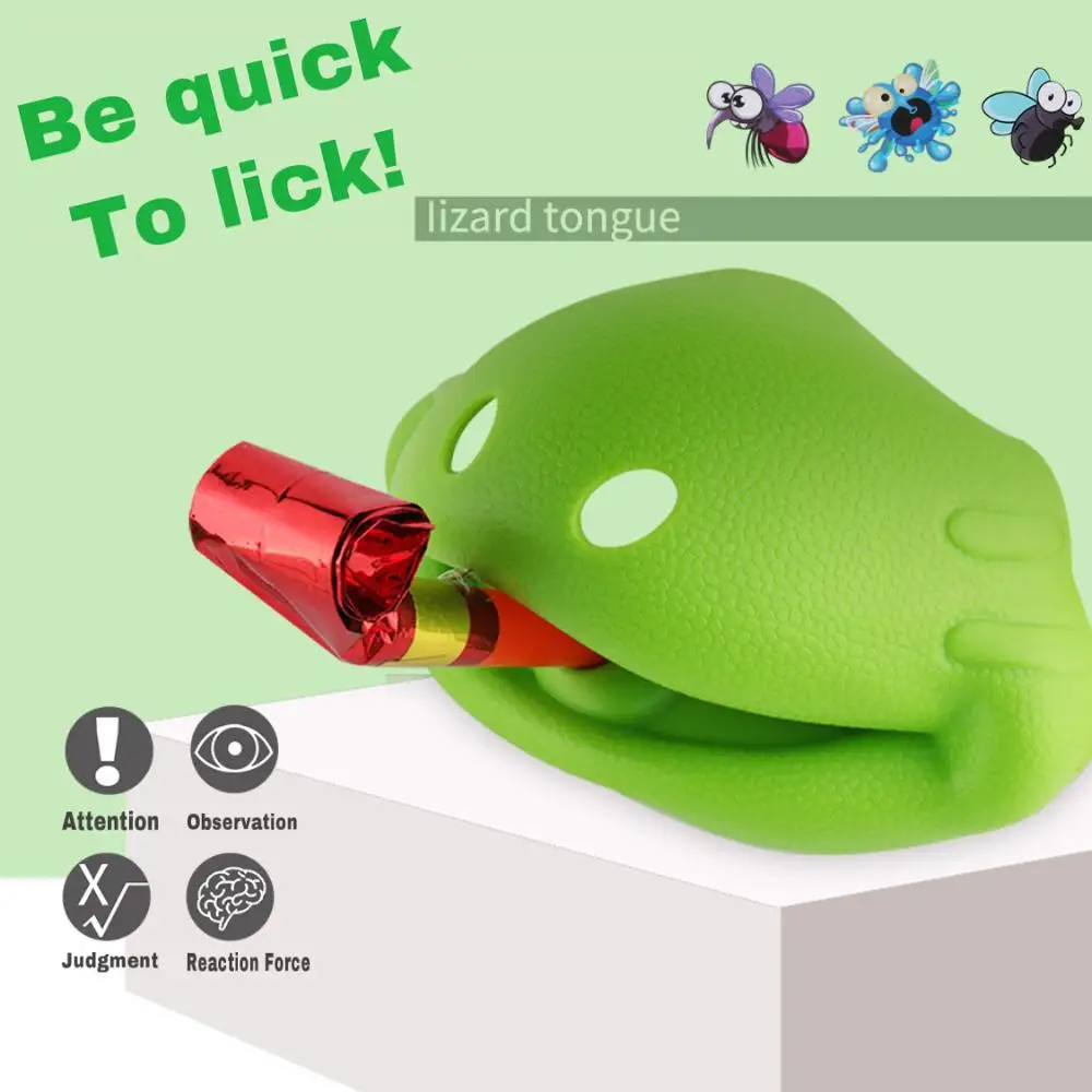 

Chameleon Lizard Mask Wagging Tongue Lick Cards Board Game for Children Family Party Toys Funny Desktop Game