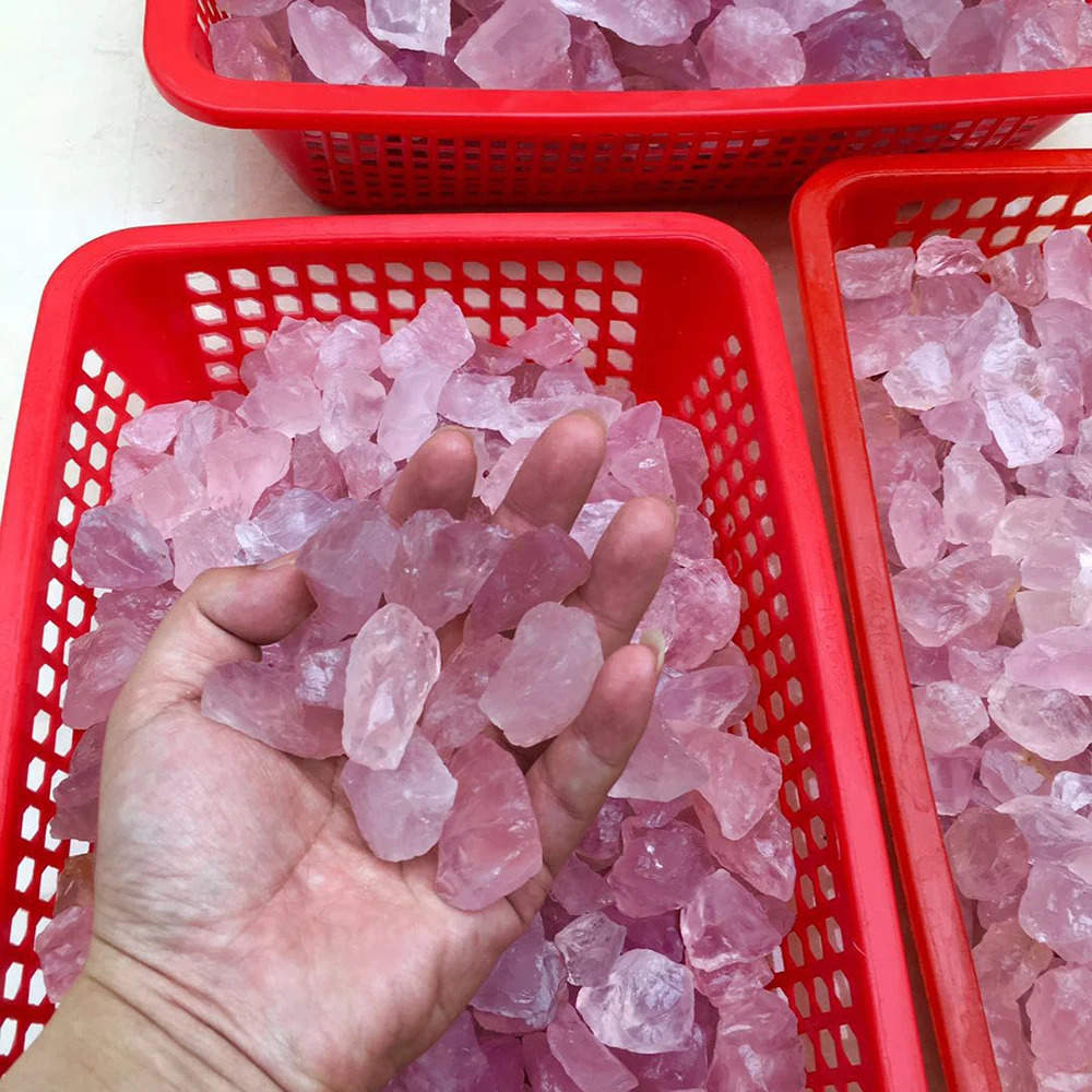 50 г натуральный сырой розовый кристалл кварца необработанный камень с лечебным действием, образцы кристаллов любовь натуральные камни и минералы аквариум камень