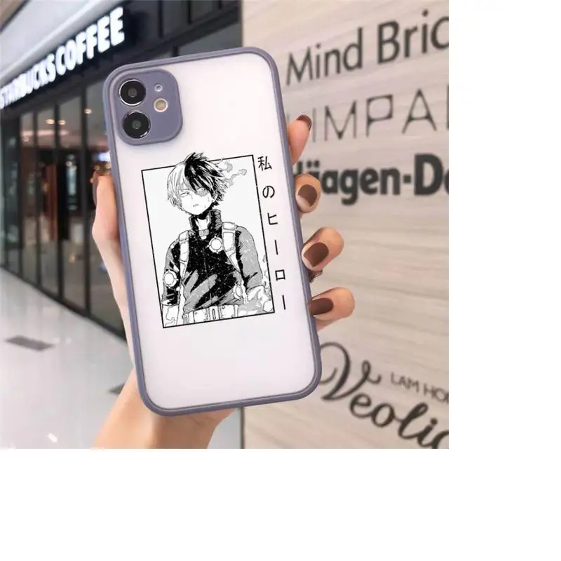 

My Hero Academia deku bakugou Boku Phone Case matte transparent For iphone 7 8 11 12 plus mini x xs xr pro max cover