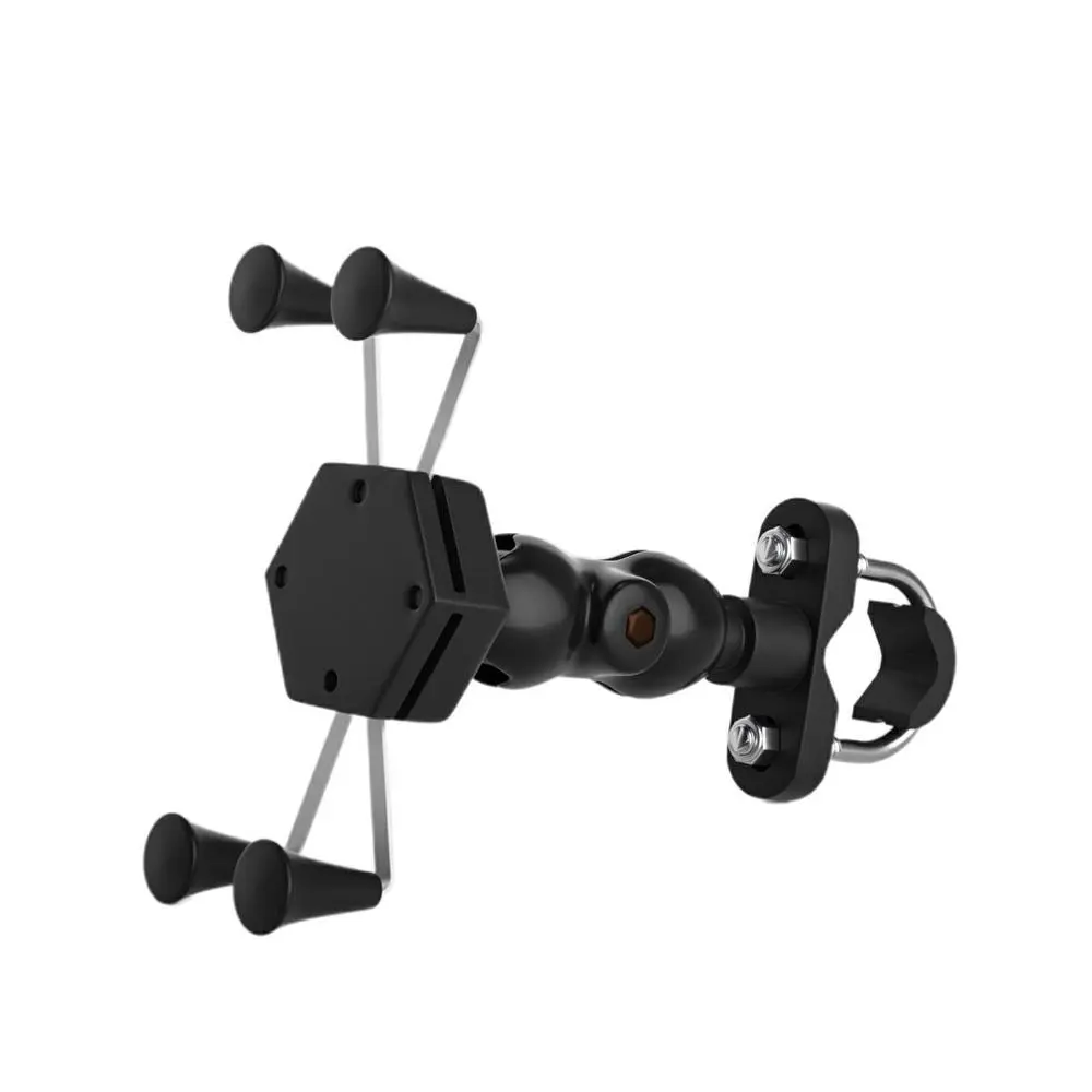 

Adjustable Motorcycle Mobile Phone Bracket Double Tap Buckle Bicycle Four-jaw X-shaped Navigation Mobile Phone Holder Rack