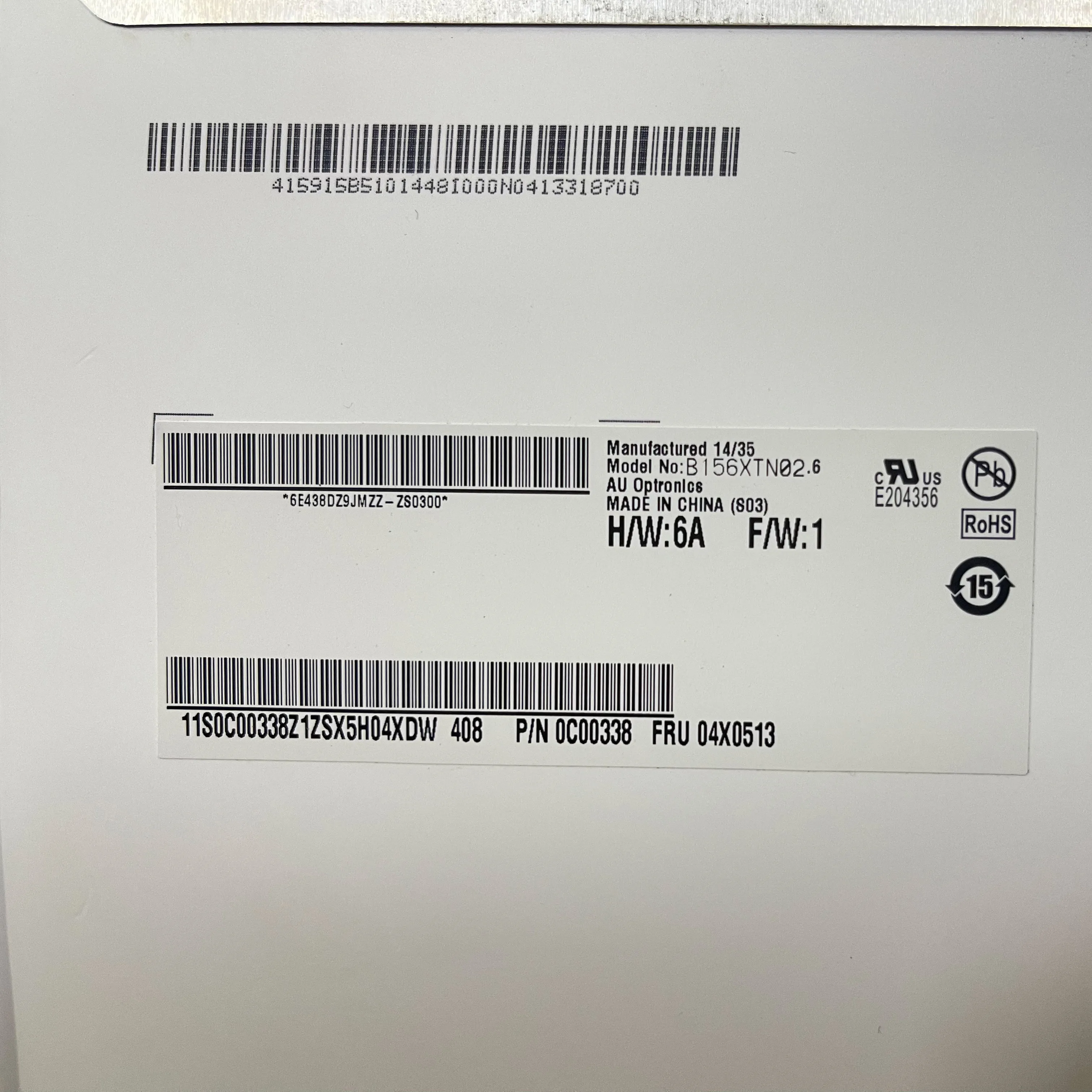 B156XTN02.6 15.6" LCD SCREEN B156XTN01.0 N156BGE-E11 Rev .C1 FOR ACER V3-551G For Lenovo E540 30PIN connector - купить по