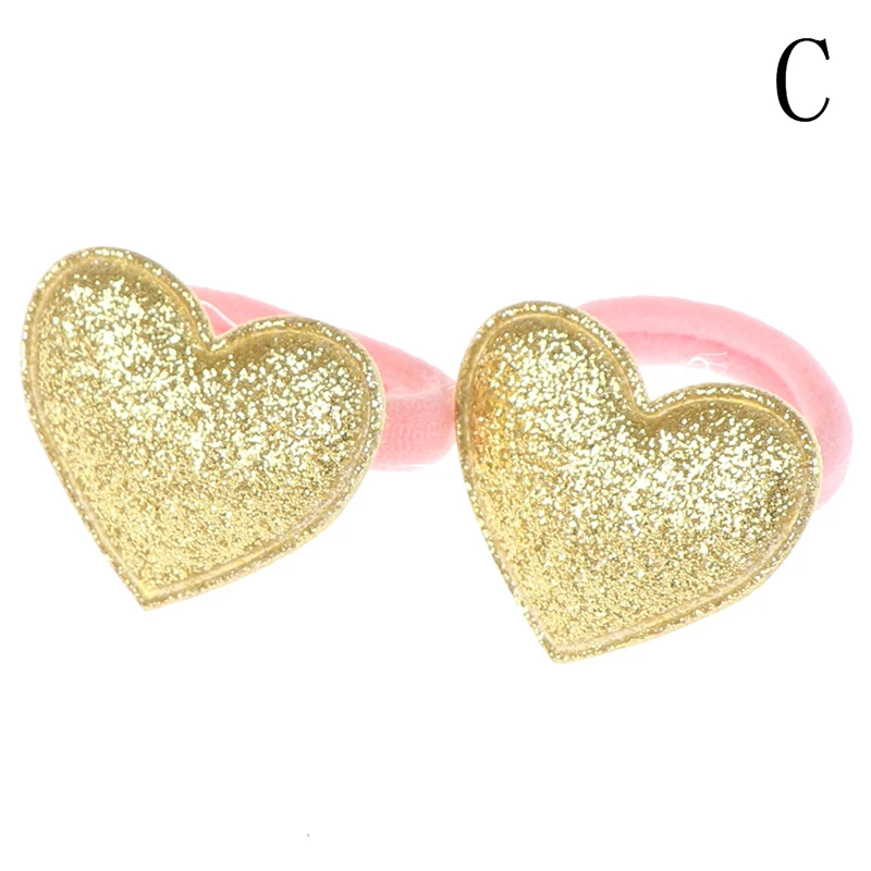 

2Pcs/lot Five Star Crown Baby Headdress Hair Ropes Girls Kids Elastic Hair Bands