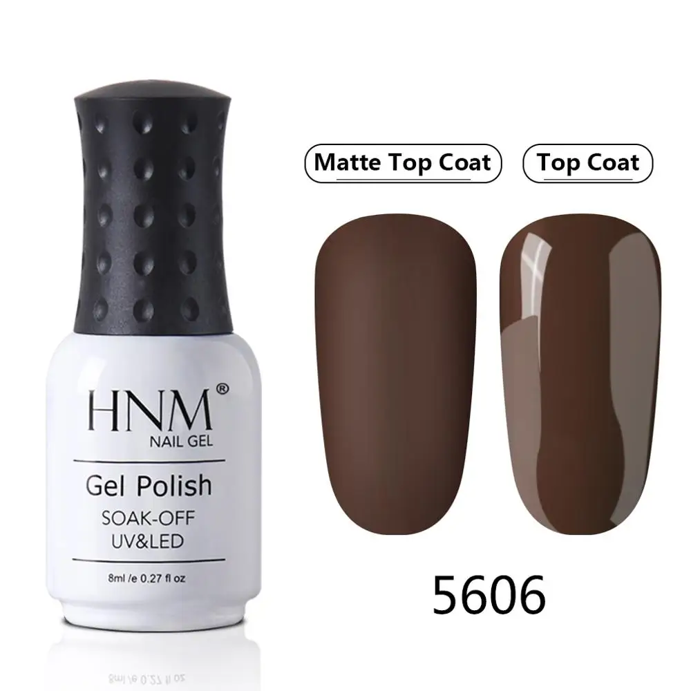 5606 HNM Green Yellow Matte Effect Gel Nail Polish Need Matt Top Coat Base Semi Permanent UV LED Lamp Hybrid Varnishes Lacquer Gellak - Color: 5606