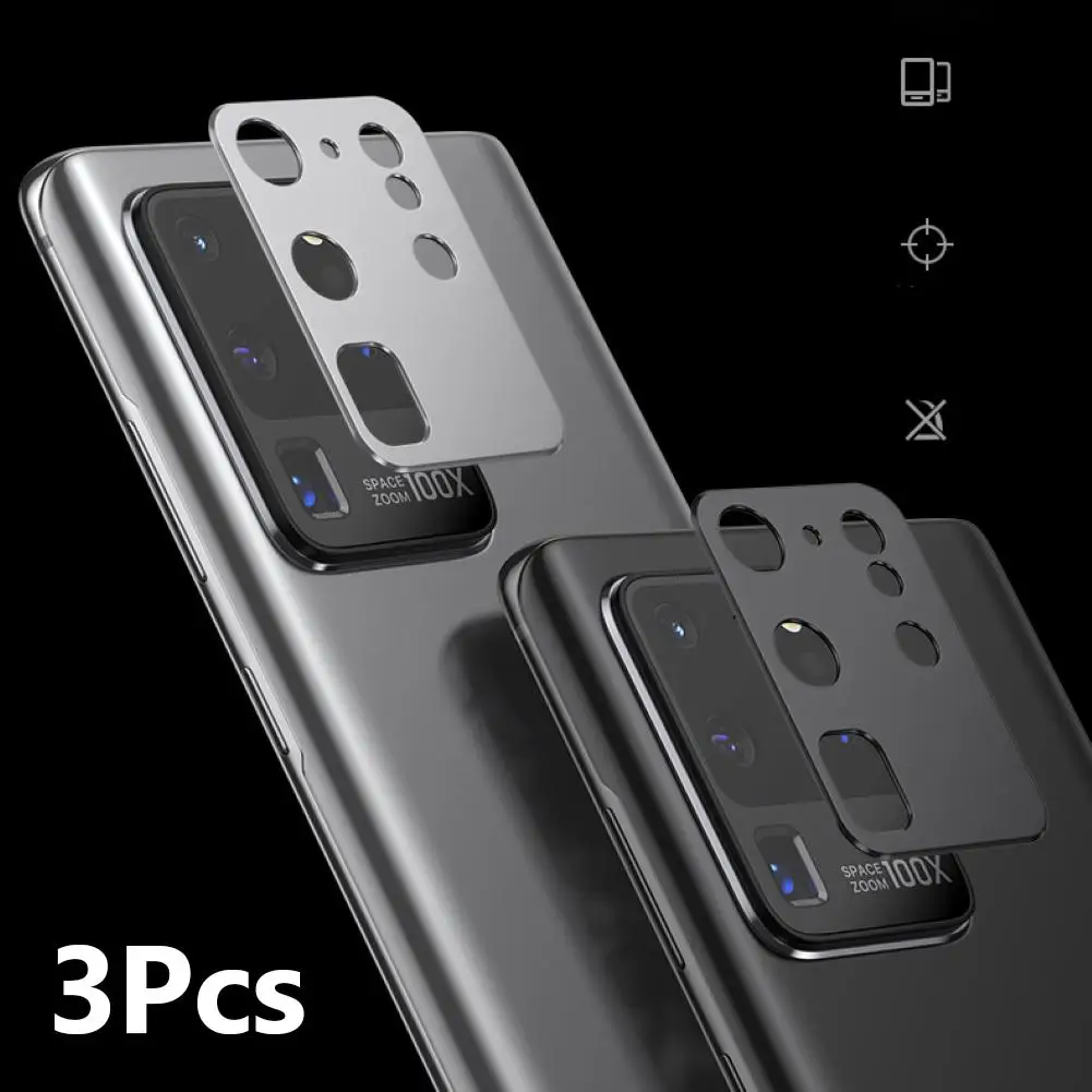 3 шт. Защитная пленка для камеры Samsung S20 Ultra Plus Закаленное стекло металлический