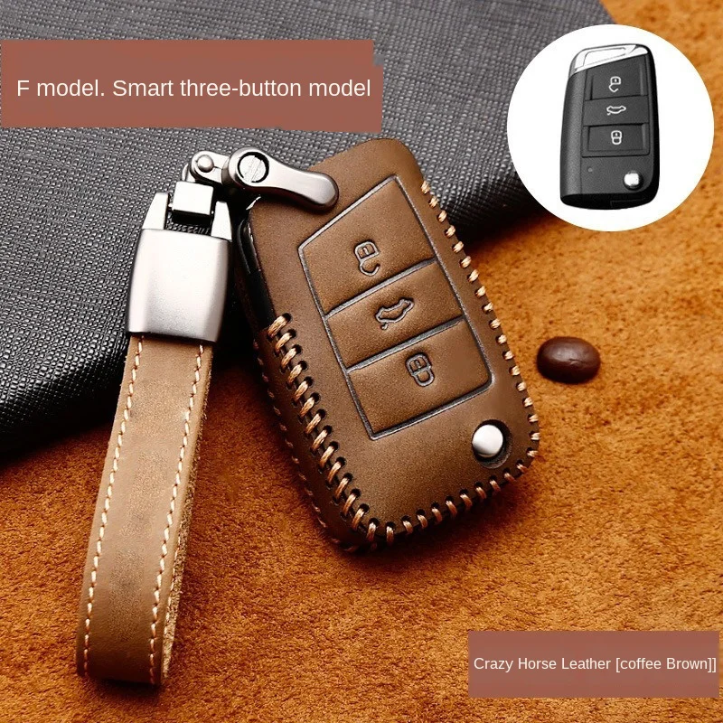 

Key Case for Car Key Chain Holder Ring Cover Fob for Volkswagen-VW Golf 7 Passat Skoda-s Octavia Beetl Polo-P B5 B6 Touran Seat