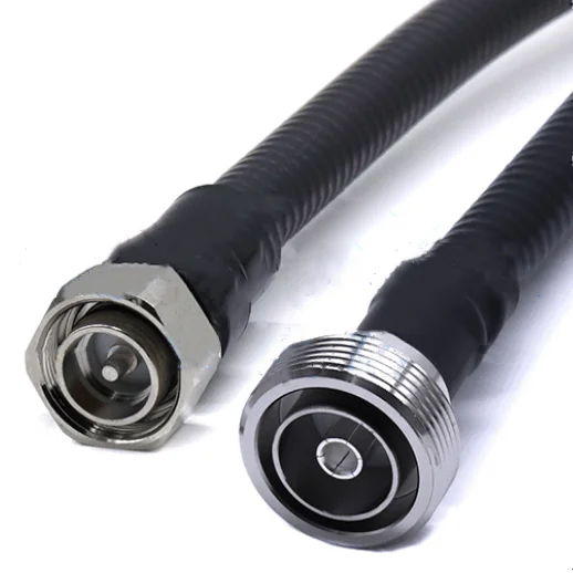 

1pc New 50-9 Jumper Cable 1/2 Supe Flexible Feeder Line （MINI DIN）4.3-10 Male to L29 DIN Female adaper RF Coaxial Cable
