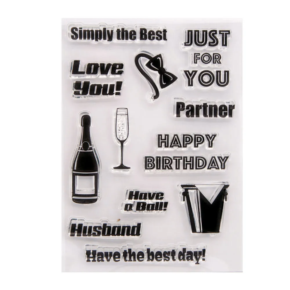 

Silicone Clear Stamps for Scrapbooking letter Decoration Embossing Folder Craft Rubber Stamp Tools New