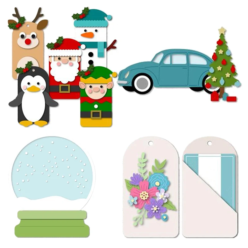 Металлическая Вырубка для скрапбукинга и изготовления карт Рождественская елка