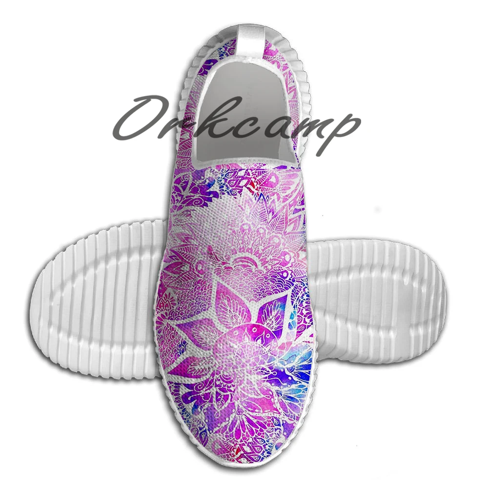 Фиолетовая абстракция узор ромбиками синяя хна Бо кроссовки для бега