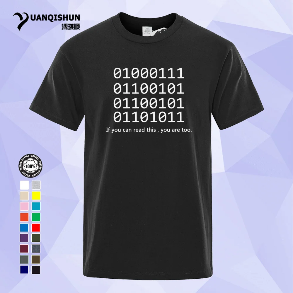 YUANQISHUN летняя футболка с изображением двоичной биты, забавная мужская хлопковая модная футболка с коротким рукавом и программатором Java Geek 1183-J
