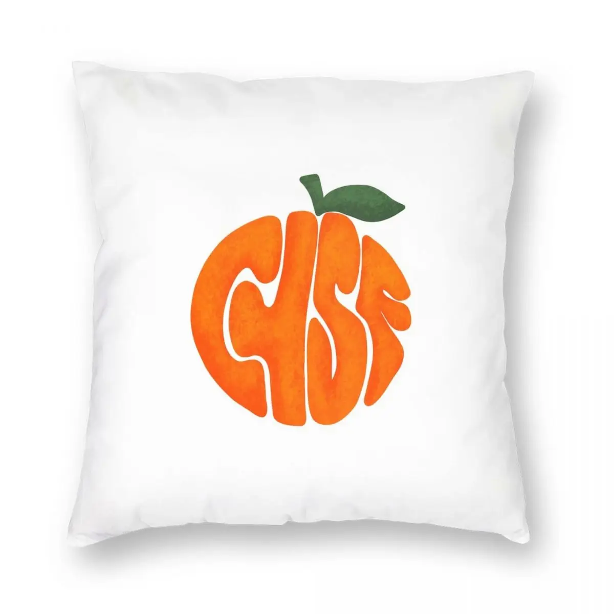 

Syracuse Orange Square Pillowcase Polyester Linen Velvet Pattern Zip Decorative Pillow Case Room Cushion Cover 45x45