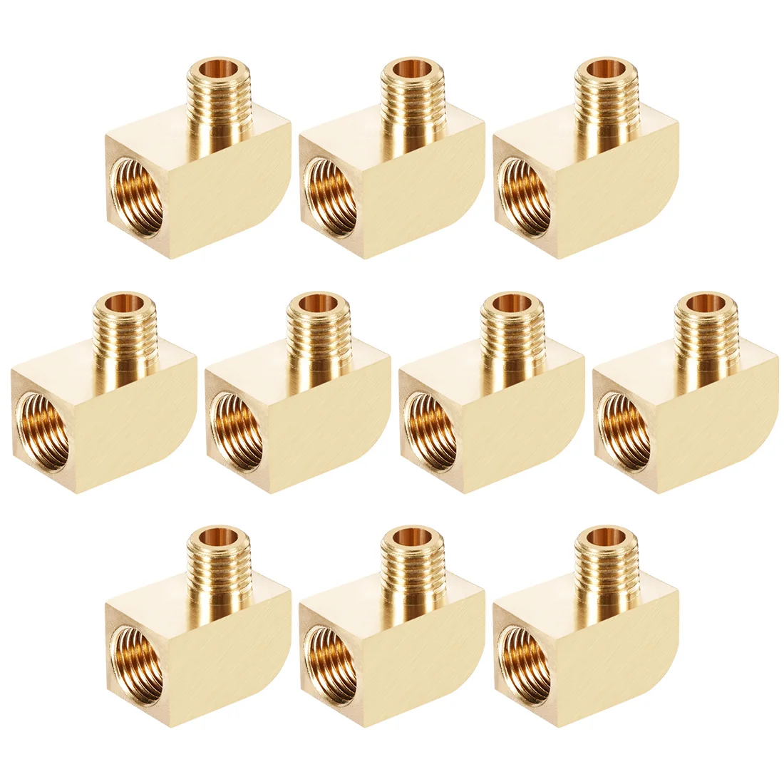 

uxcell 10pcs Brass Pipe Fitting 90 Degree Barstock Street Elbow M8 MalexM10 Female Pipe