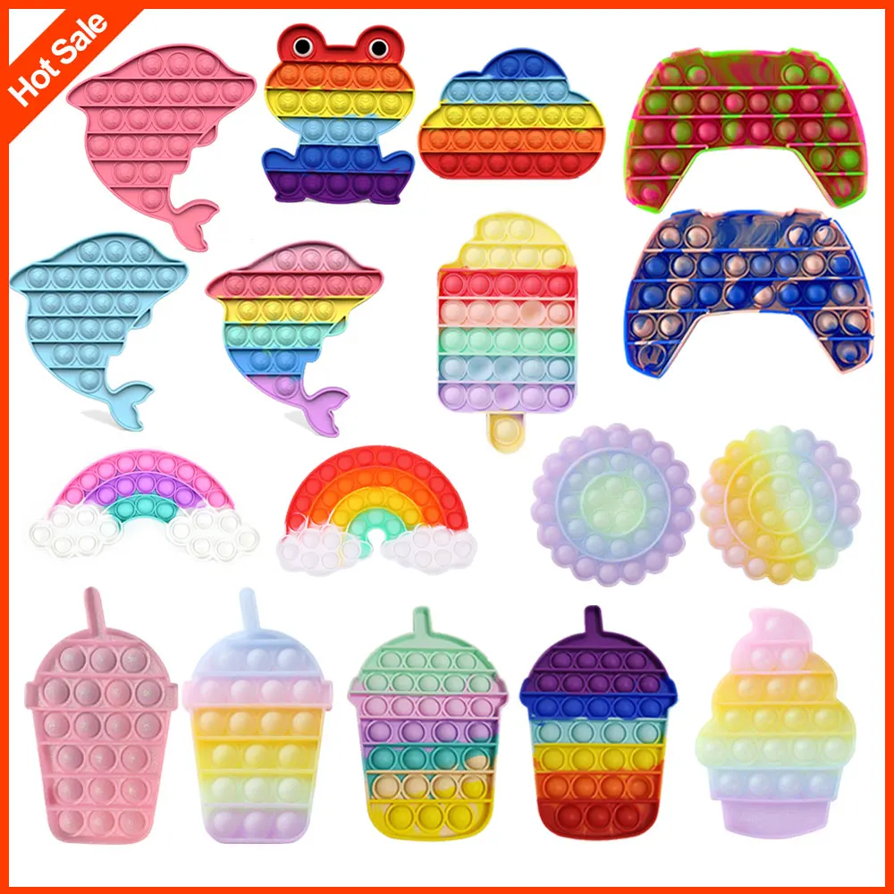 

Push Bubble Fidget Sensory Toys Funny Relief Stress Desktop Game Soft Squeeze Toy Logical Reasoning Training Toys for Children