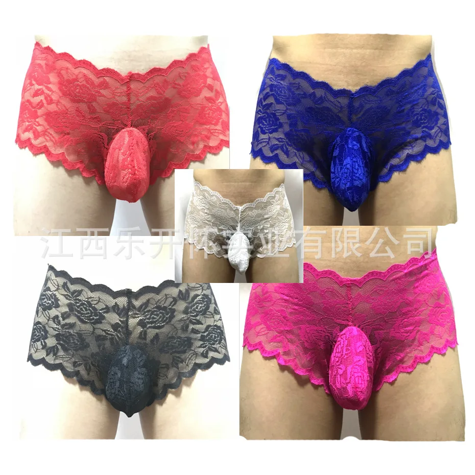 Европейское и американское мужское сексуальное нижнее белье кружевное для