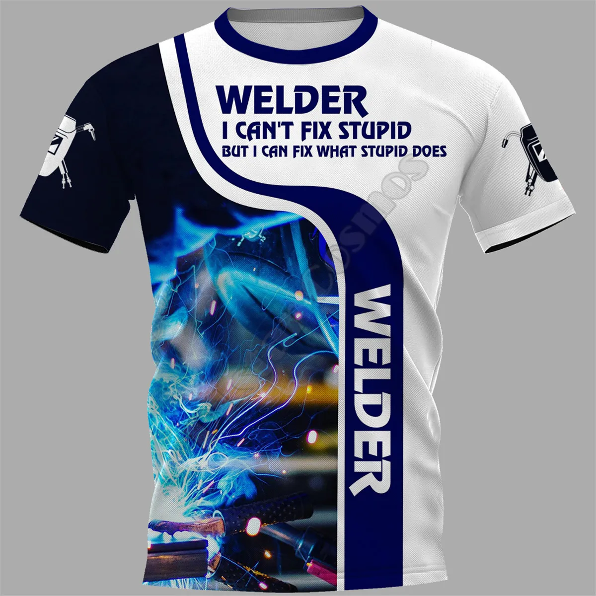 

Welder 3D Printed t shirts women for men Summer Casual Tees Short Sleeve T-shirts Funny Short Sleeve 01