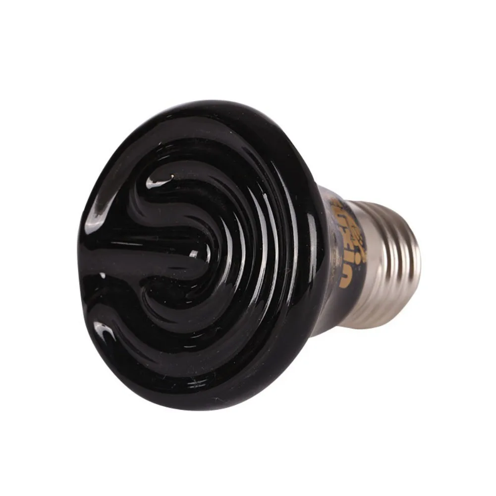 Нагревательная лампа для домашних животных черная инфракрасная керамическая