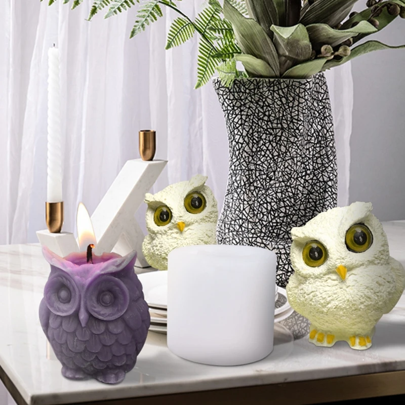 

3D DIY Silicone Owl Mold Candle Mould Cartoon Soap Molds Cookie Plaster Craft Chocolate Baking Tool Kitchen Accessories