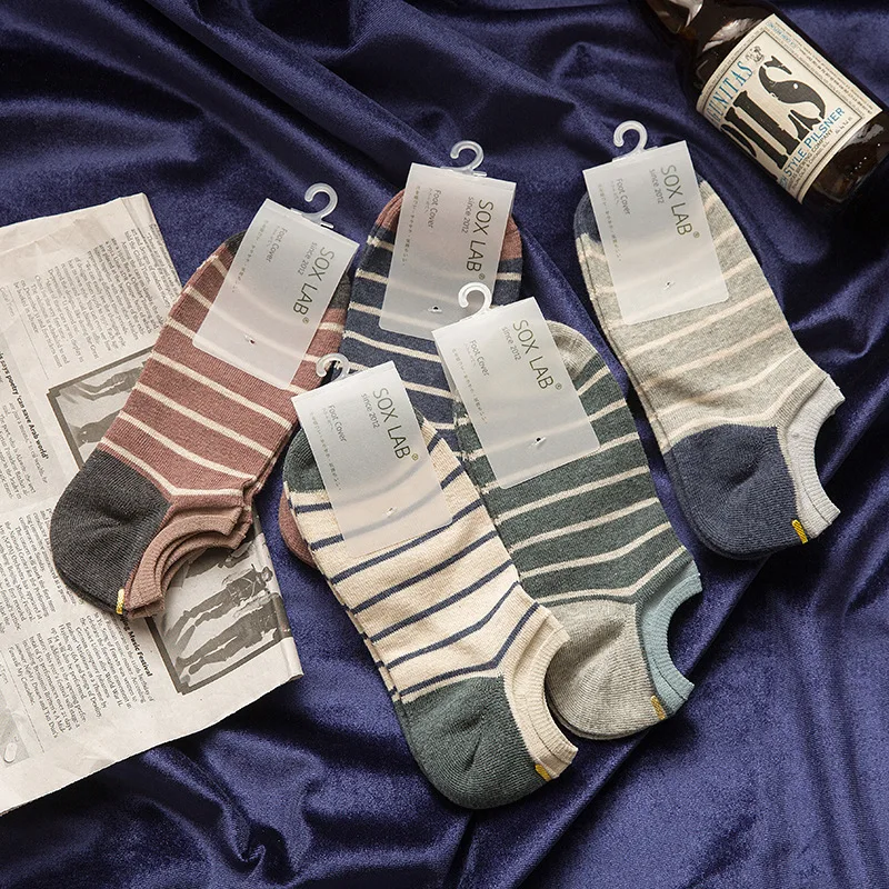 

5pair 2021 New Hot Sale Cotton Stripe Harajuku Hip Hop Casual Sox Long Skateboard Socks Men's Street Boat Sock for Male