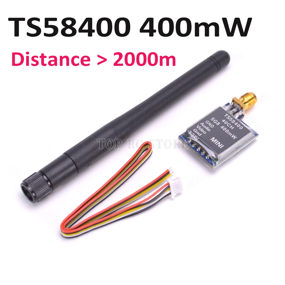 Высокое качество TS58400 беспроводной мини излучатель 5 8G 400mW 40CH AV передатчик Модуль