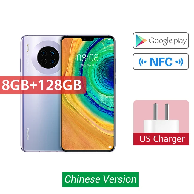 8G 128G Sliver huawei mate 30 смартфон 40MP Тройная задняя камера 6,62 ''полный экран Kirin 990 27W беспроводной QC Скидка 600 руб. /. При заказе от 5500 руб. /Промокод: newyear600 / Количество ограничено,торопи - Цвет: 8G 128G Sliver