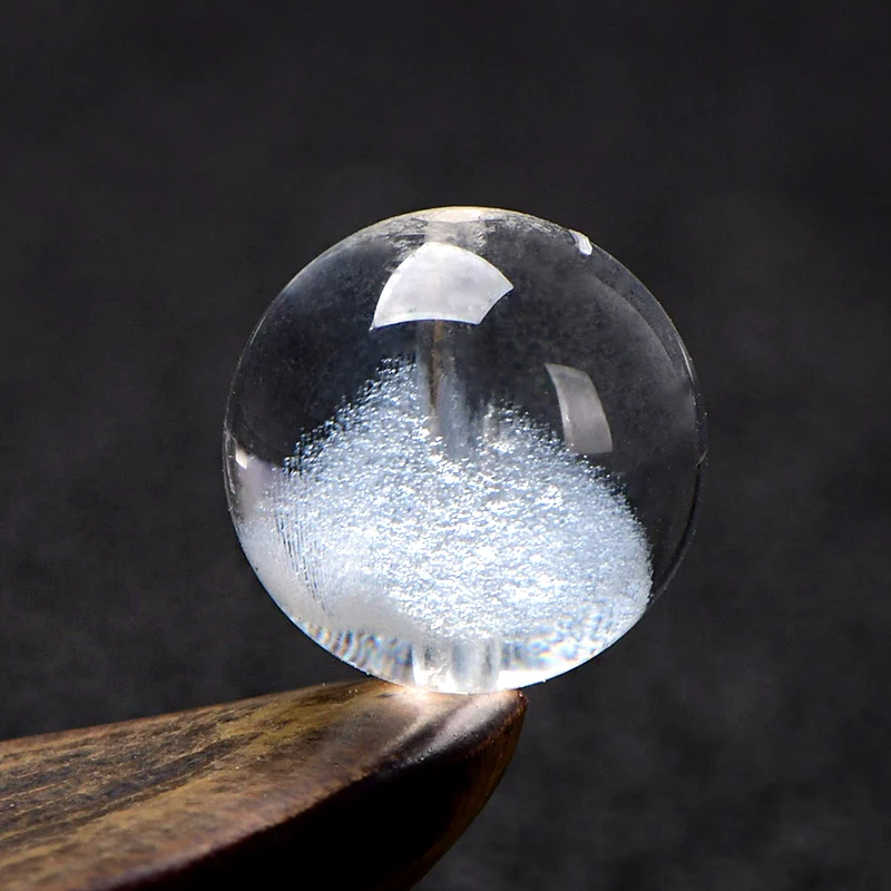 4A натуральный белый фантомный хорит кварцевый кристалл Одиночная бусина Сделай Сам бусины для изготовления ювелирных изделий