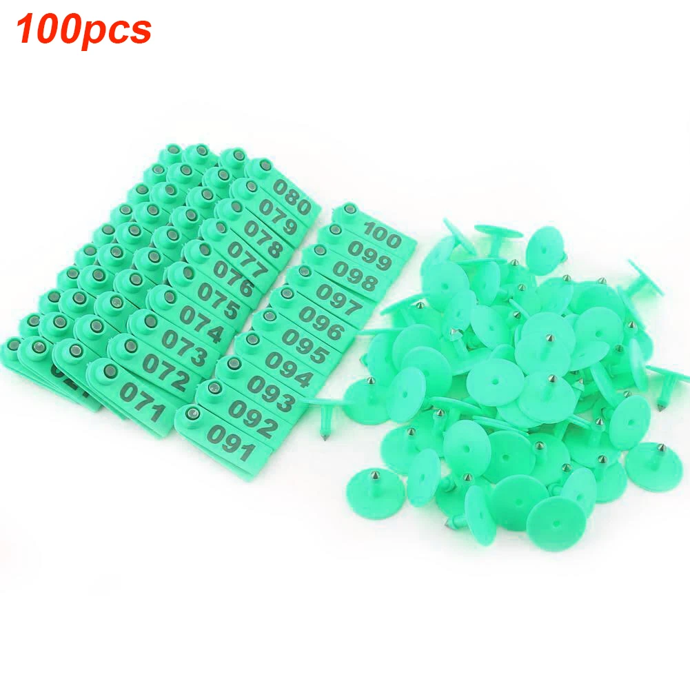 001-100 Cow Label Identification Goat Marking Anti Loss Cattle Sheep Pigs Ear Tags Counts Number Accessories Livestock Supplies |