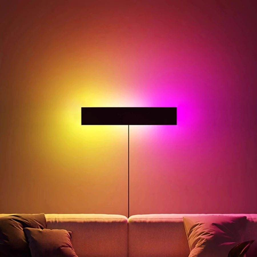 

Nordic RGB LED Wall Lamp for Living Room Bedroom Dinning Room Corridor Remote Control Wall Sconce Indoor Decor Lighting Fixture