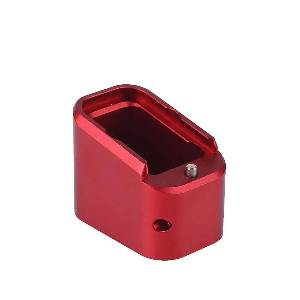 

Tactical Aluminum Alloy Base Extender Mag Extension Base Pad Glock 19 23 Magazine Extension BasePad with Spring for Hunting