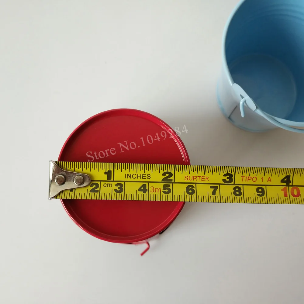30 шт./лот D7.5 * H7.5CM Горячие красные цветочные горшки ковш жестяная коробка